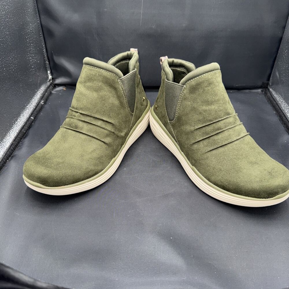 RYKA Animal Alpine Green Ankle Boots Water Repellent Slip On Wedge Niah Size 8.5